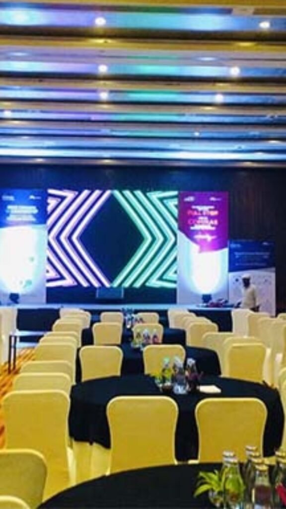 "Vibrant coperate event setup by the Best Event Management Company in Kollam, trusted corporate event planners near me for unforgettable parties and professional events.