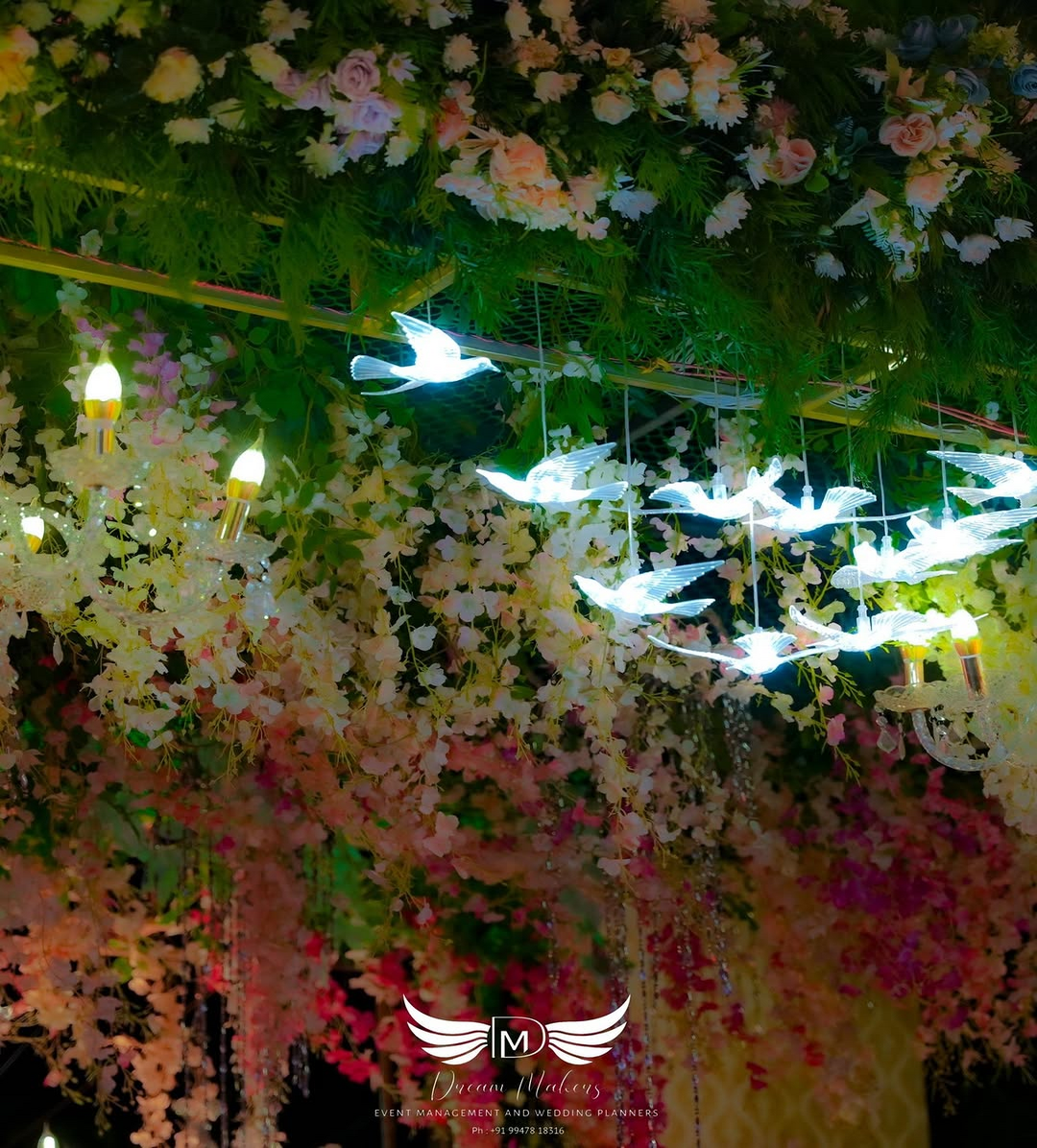 Elegant flower decoration by the Best Event Management Company in Kollam, featuring vibrant floral arrangements for weddings and special events.